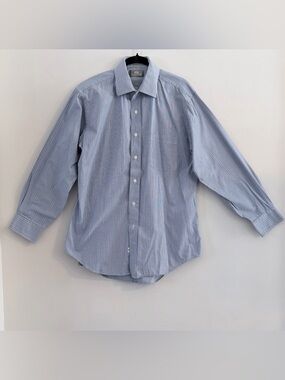 Stafford Light Blue Pinstripe Dress Shirt Neck Size 16